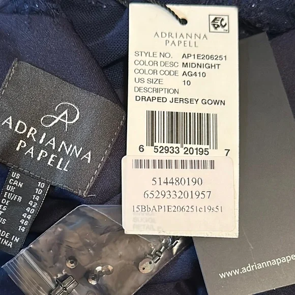 Elegant Navy Blue Long Sleeve Dress - Picture 14 of 16